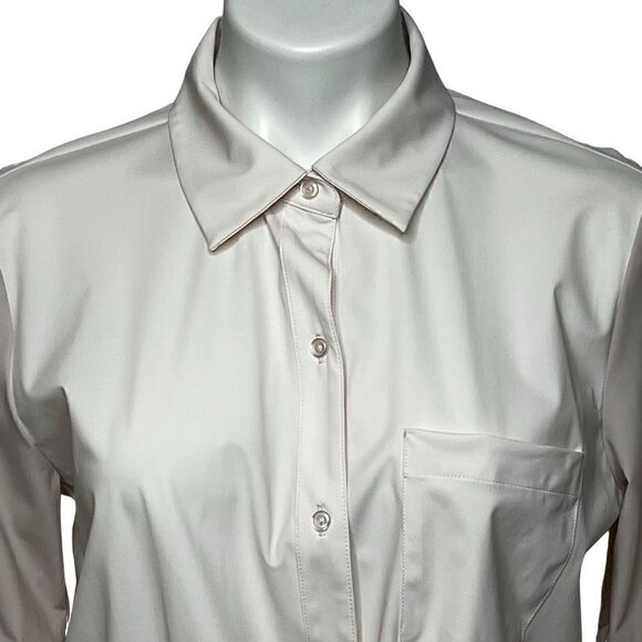 Lysse Elsie pink color block drawstring shirt size M - Picture 3 of 15